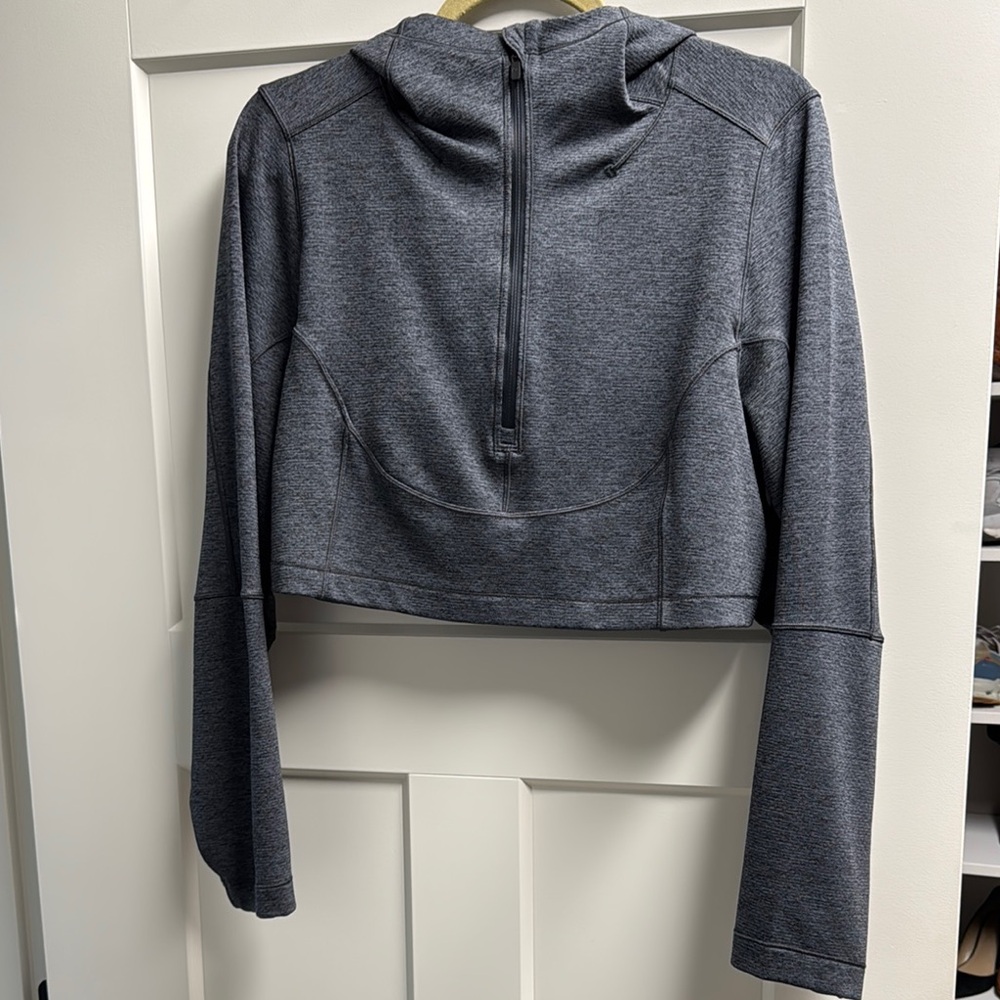 Lululemon Gray Cropped Hoodie with Zipper